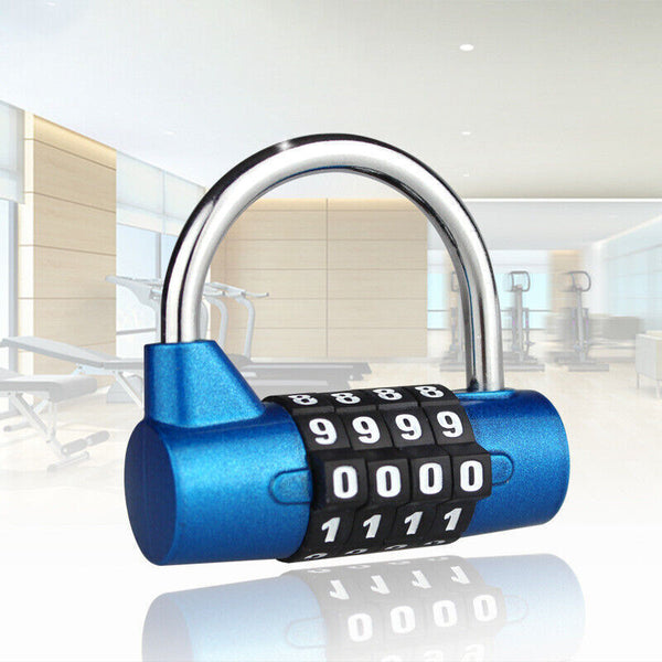 4 Digit Password Safety Lock Wide Shackle Combination Padlock New BB