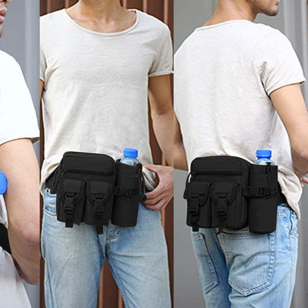 Tactical Waist Bag Belt Military Fanny Pack Pouches Buckle Men Bum Utility Black