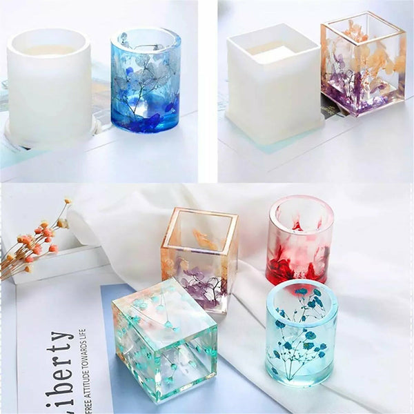 10PCS Resin Casting Molds Silicone Mold Pendant Tray Jewelry Mould Craft Kit New