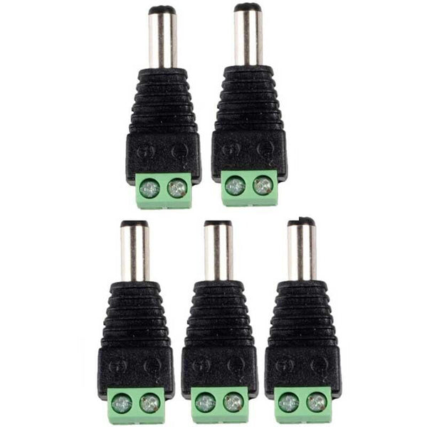 10pcs 12V DC Power CCTV Camera Male Connector Adapter Plug Jack Socket Cable AU