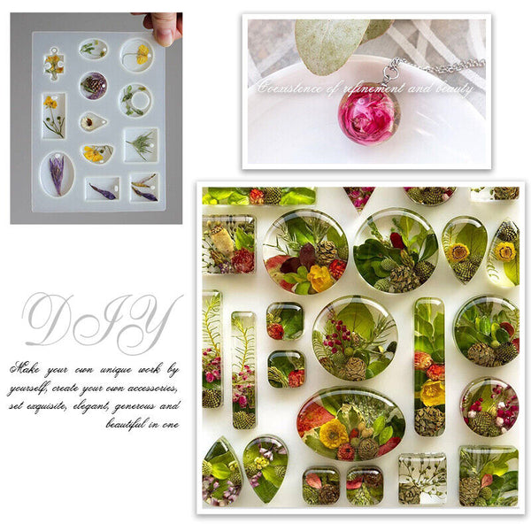 94X DIY Jewelry Mould Handmade Crystal Glue Making Set Resin Silicone Mold Kit
