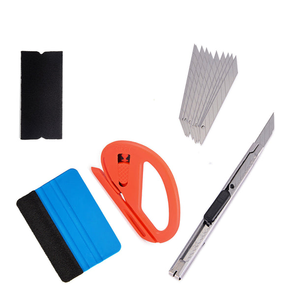 Car Wrap Vinyl Tools Kit 19 Film Wrapping Carbon Fibre Squeegee Safety Cutter AU