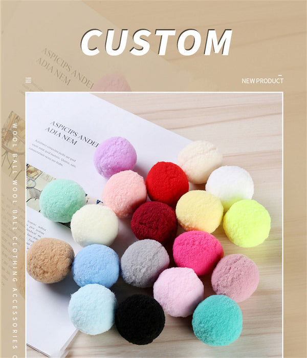 DIY Mixed Colour Mini Soft Fluffy Pom Poms Pompoms Ball 8-30mm for Kids Tools AU