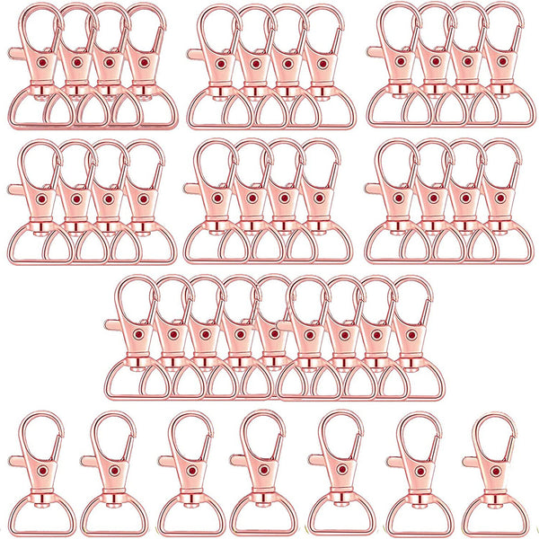 50x 20mm Rose Red Lobster Clasp Swivel Trigger Clip Keychain Snap Hook Key Ring