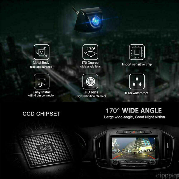 Waterproof HD 170° Car Reverse Backup Night Vision Camera Rear View Parking Cam