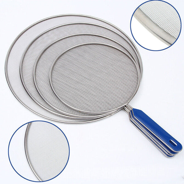 4Size Anti Splatter Guard Oil Net Splash Cover Pan Screen Kitchen Cooking Frying