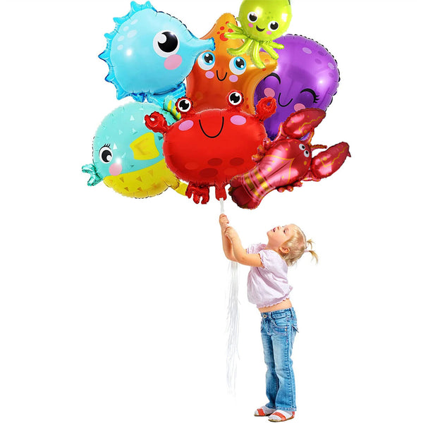 Hippocampus Ocean Animal Zoo Aluminium Foil Balloon Air Inflatable Party Decorat - Lets Party