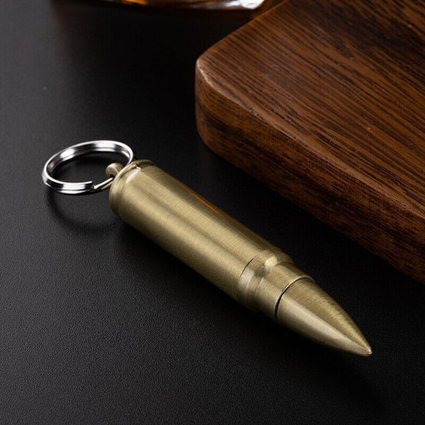 Waterproof Fire Starter Lighter Match Keychain Survival Camping Metal Bullet AU