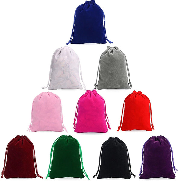 UP 100X Velvet Pouch Drawstring Bags Wedding Favour Gift Party Jewellery Packing