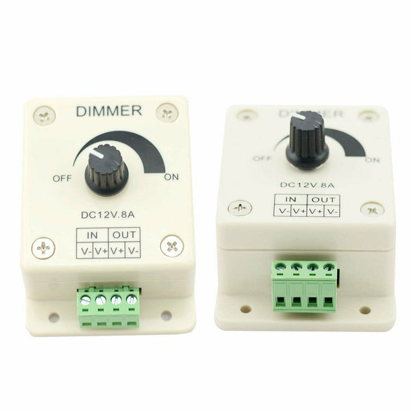 12V-24V 8A LED Strip Light Dimmer Switches Controller 3528 5050 Boat Truck Wall - Lets Party