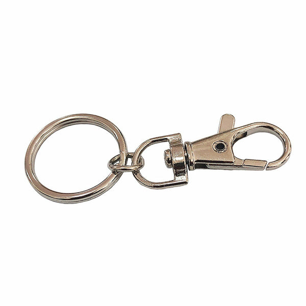 10PCS Alloy Swivel Lobster Clasp Clips Hook Key Ring Split Keychain Durable DIY