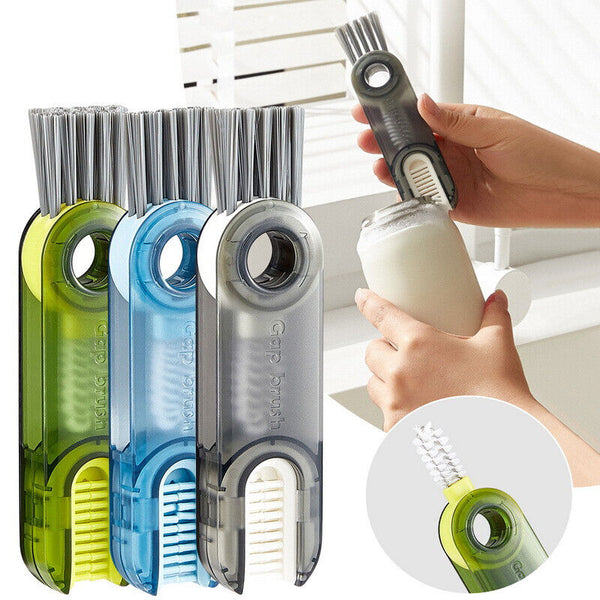 1/3pcs 3 in1 Tiny Bottle Cup Lid Detail Multi-Functional Crevice Cleaning Brush