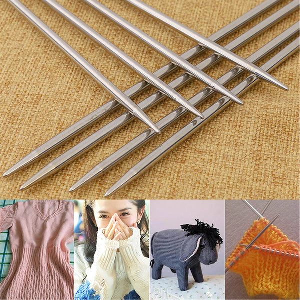 110X Double Pointed Stainless Knitting Needles Set 11 Size2-6.5mm Knitting Tools