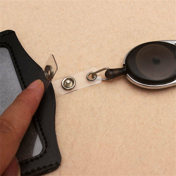 UP 9X Retractable Badge Holder Reel ID Card Business Security Pull Key Tag Clip