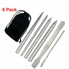 Lacing Needles 6 Piece – Stainless Steel Paracord Fid and Stitching Set