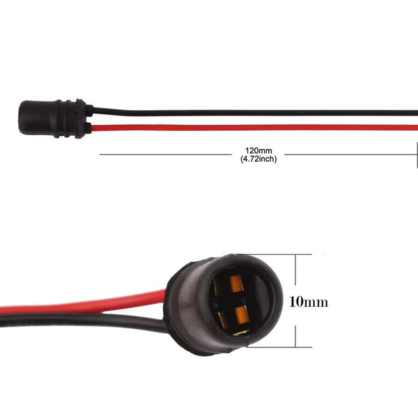 10x Useful Rubber T10/W5W Car Light Bulb Round Socket Lamp Holder Base Connector