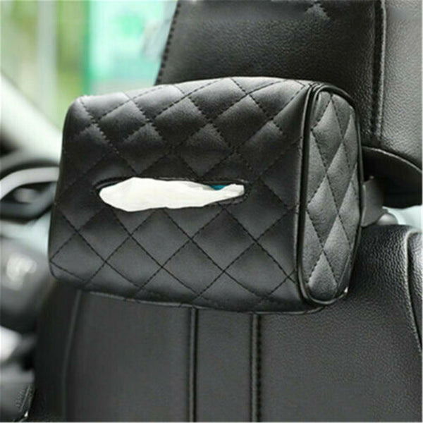 Tissue Box Napkin Case Holder PU Leather Storage Organiser Cover Home Table Car