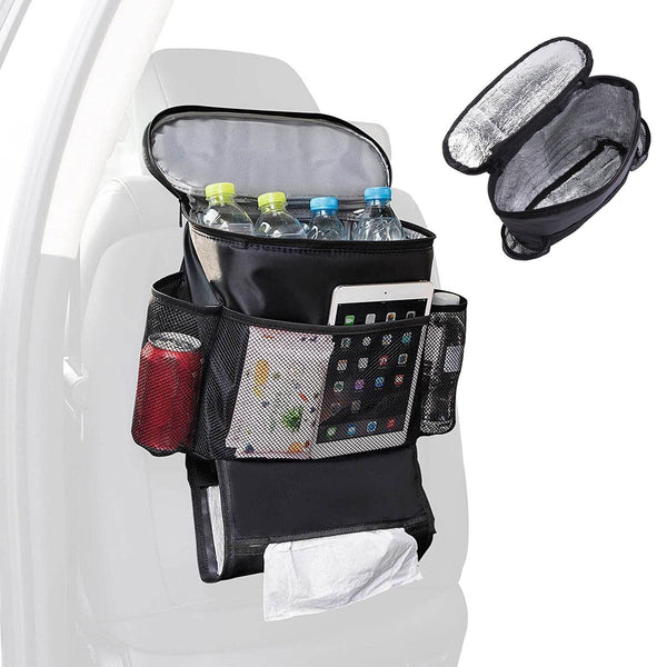 2X Car Seat Back Organiser Multi Pocket Storage Bag Organizer Cup Holder Travel