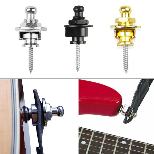 Buttons Straplocks Bass Replacement Strap Locks Electric Acoustic Guitar AU