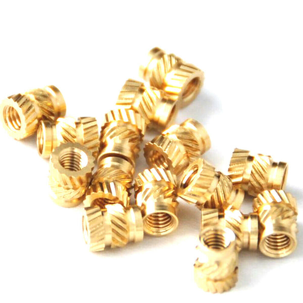 M4 Female Brass Knurled Female Threaded Insert Embedment Nuts AUS