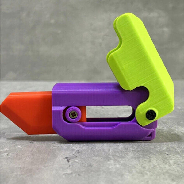 3D Gravity Carrot Knife Toys Plastic EDC Fidget Toys Anxiety Stress Relief Toy