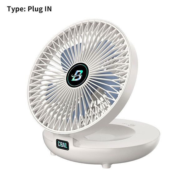 3 Speed Household Wall Hanging Fan Dual Use Rechargeable Kitchen Fan Foldable