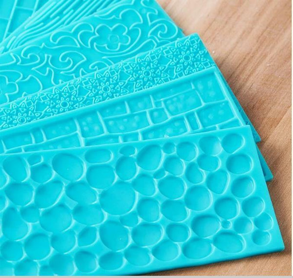 6PCS Polymer Clay Texture Embossing Tool Mold Stamp Pottery Sculpting Art Craft