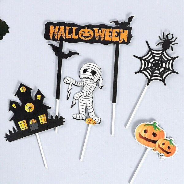 4PCS Halloween Cake Topper Party Supplies Halloween Party Decoration