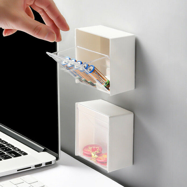 UP to 4X Clear Wall Mounted Storage Box Little Tiny Things Organizer Cases AU