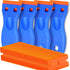 2X Sticker Scraper + 100 Plastic Razor Blade Good Grip Vinyl Wrap Remove Tool AU