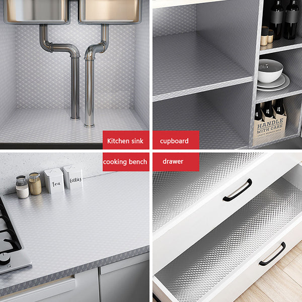 Rolls Oil Proof Foil Sticker Wallpaper Kitchen Wall Self Adhesive Waterproof