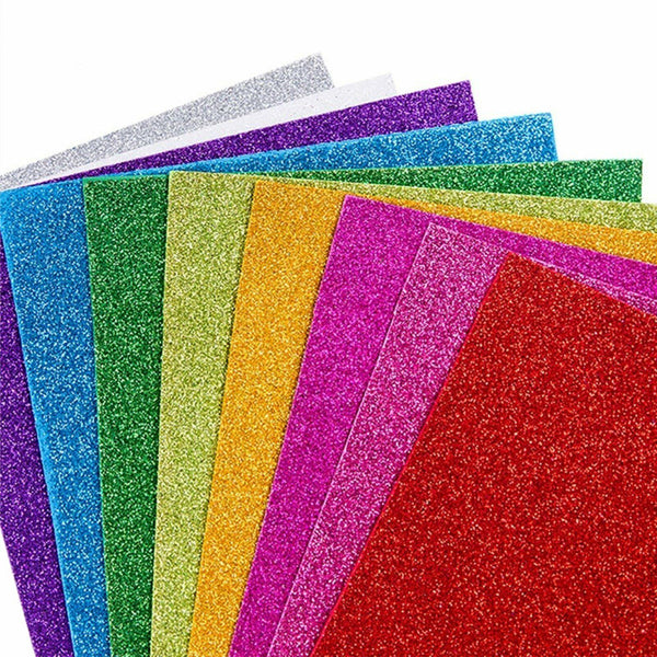 UP 50pcs 250gsm A4 Glitter Cardstock Paper Invitations Scrapbooking Art Craft