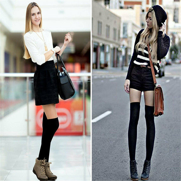 5PAIRS Thigh High Over Knee High Socks Girls Women Long Stockings New Fashion AU