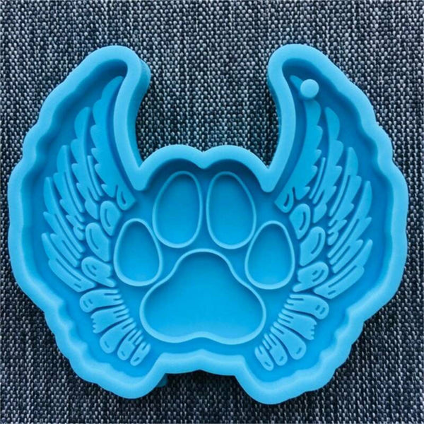 Cute Dog Paw Keychain Epoxy Resin Mold Earrings Pendant Casting Silicone Mould