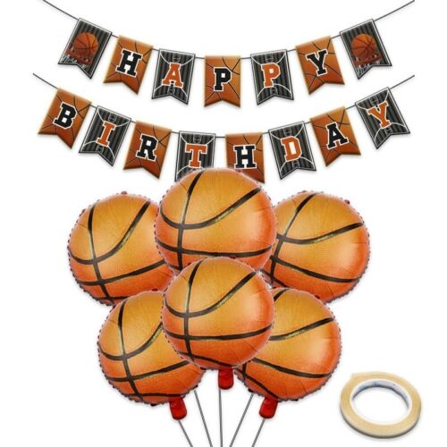 7pcs Basketball Balloon Set Party Supplies Sports Birthday Decoration