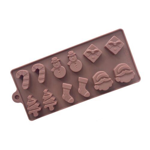 Christmas Cookies Cake Mould Jelly Silicone Chocolate Baking Mold Soap Ice Tray