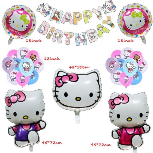 Hello Kitty Happy Birthday Foil Balloon Set Party Supplies Birthday Decoration