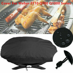 Portable BBQ Stove Grill Cover Waterproof UV Resistant For Weber 7110 Q1000