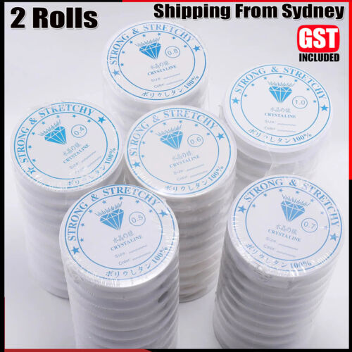 2 Rolls Super Strong Stretch Elastic Cord String Bead Beading Jewelry Bracelet - Lets Party