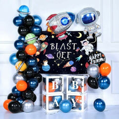 Space Astronaut Rocket Balloon Set Party Supplies Kids Birthday Decoration
