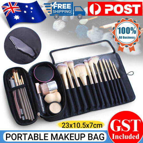 Portable Makeup Bag Cosmetic Brush Case Holder Pouch Organizer Travel Storage AU
