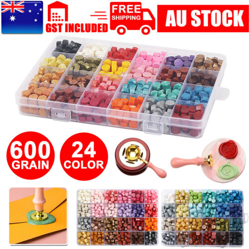 600pc Colour Sealing Wax Mix Metallic Stick Beads Stamp Seal Candle Envelope VIC