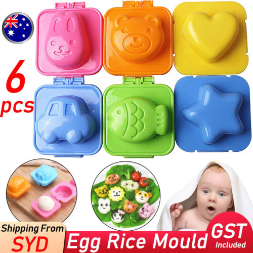 6X Mold Sandwich Bento Rice Mould Sushi Maker Boiled Egg Cutter Kitchen Gadget A