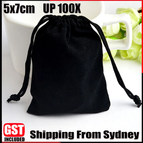 10-100X 5x7cm Velvet Pouch Drawstring Bags Wedding Favours Gift Party Jewellery