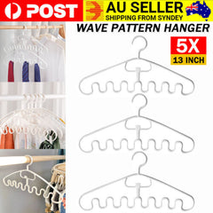 Wave Pattern Stackable Hanger Space Saving Clothes Hanger Closet Organizer Rack