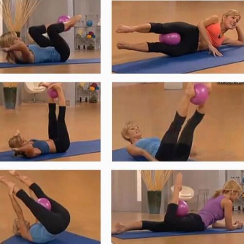 25cm Pink Gym Yoga Ball Home Fitness Exercise Balance Pilates Pregnancy Birthing - Lets Party