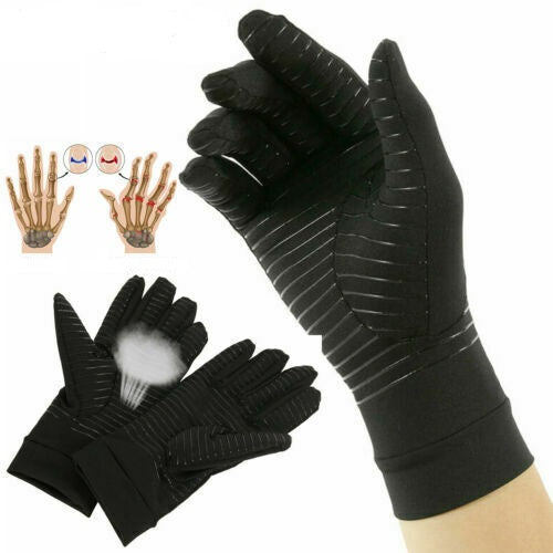 Compression Copper Arthritis Gloves Hand Wrist Brace Finger Pain Relief Support - Lets Party