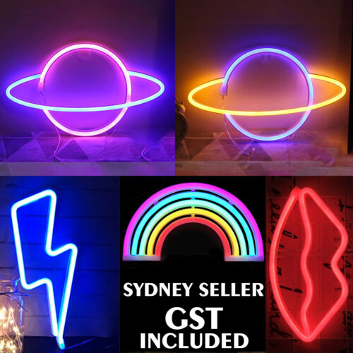 NEW Neon LED Sign Light Wall Lights Colorful Room Bar Lamp Easter Art Decor AU