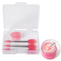 Silicone Lip Balms Lip Mask Brush with Sucker Dust Cover Makeup Applicator