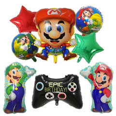 Gaming Balloons (8pc) – Video Game Foil Balloon Set for Kids Party